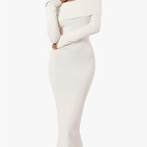 Elegant Off-Shoulder White Dress